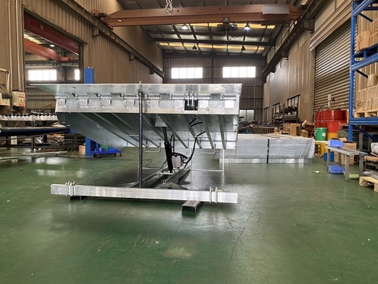 8000KG Warehouse Hydraulic Electric Dock Leveler With Hot Dipped Galvanized Surface