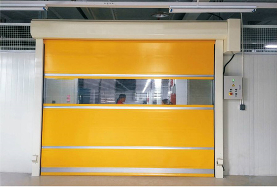 産業急速な高速ドア倉庫部のために取付けられているステンレス製 フレーム ポリ塩化ビニールの生地の内部